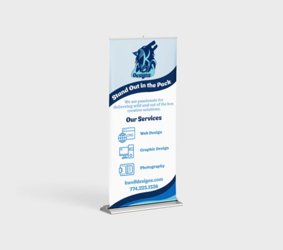 K Wolf Designs Rollup Banner Mockup